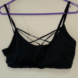 SOLOW Crosscut Sports Bra, Sz L, BLK - FUN